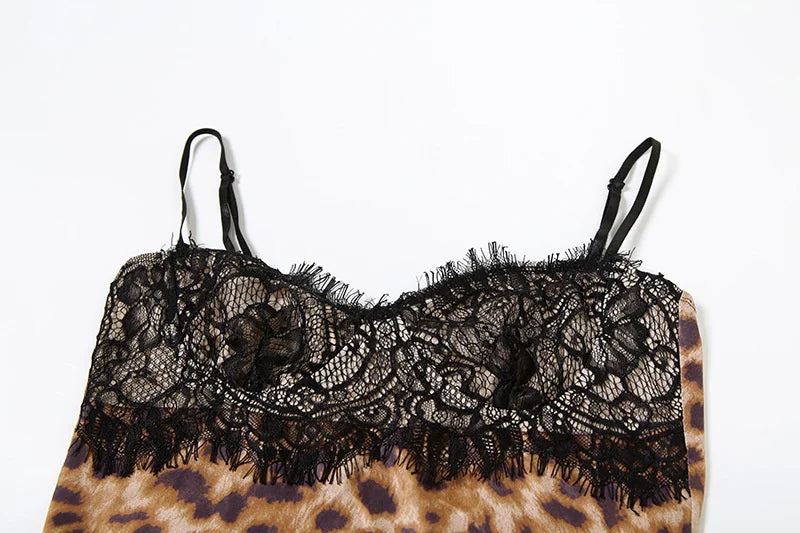 Lace Leopard Mini Dress