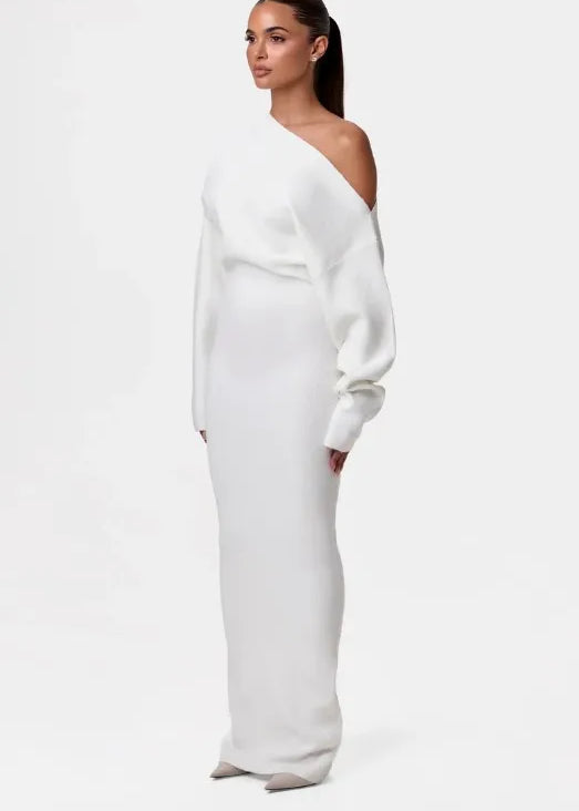 Slouched Off Shoulder Maxi Dress