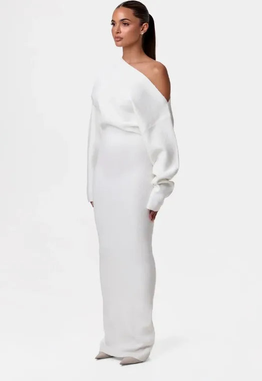 Slouched Off Shoulder Maxi Dress