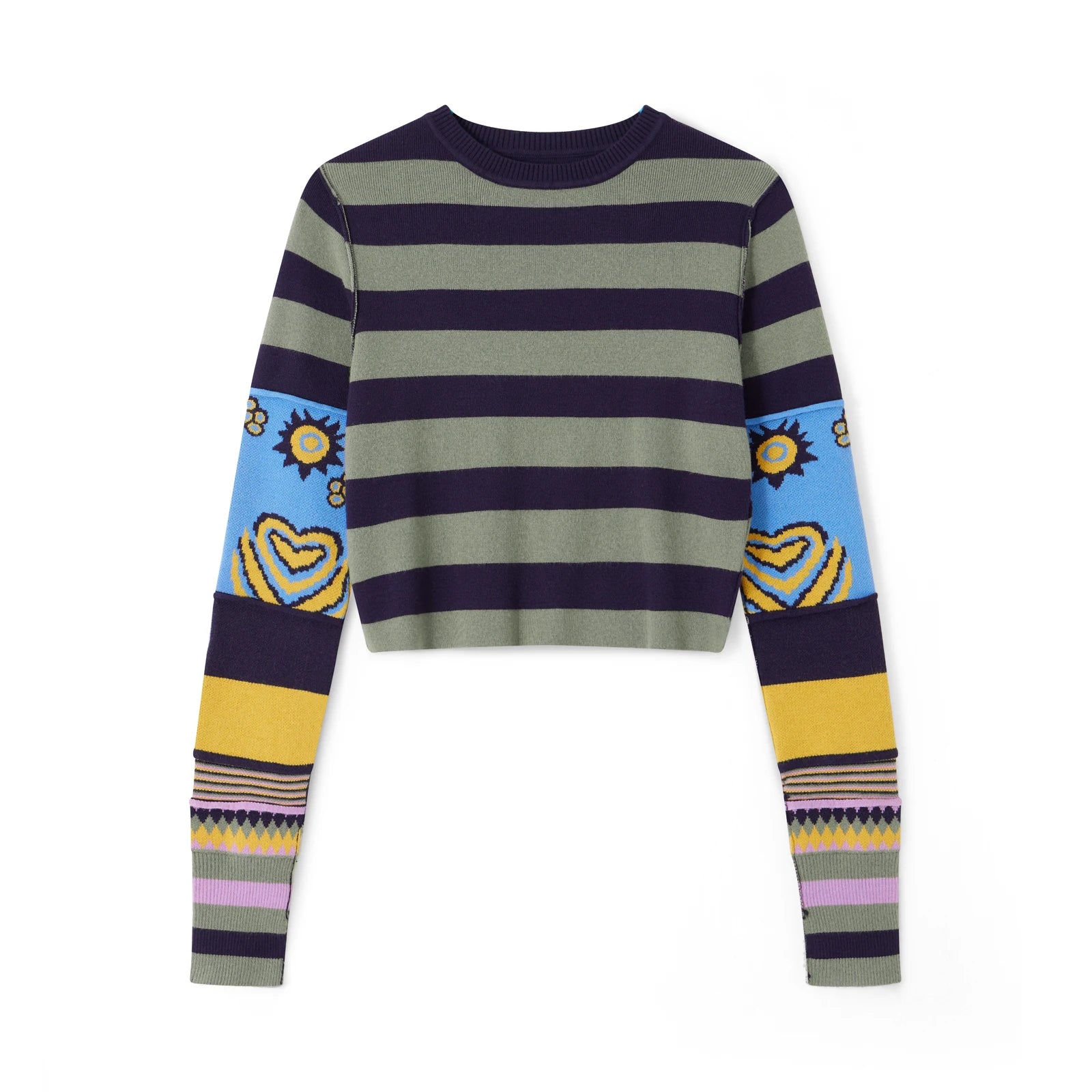 Vintage Striped Knit Sweater.