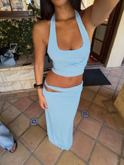 Ruched Skirt Set