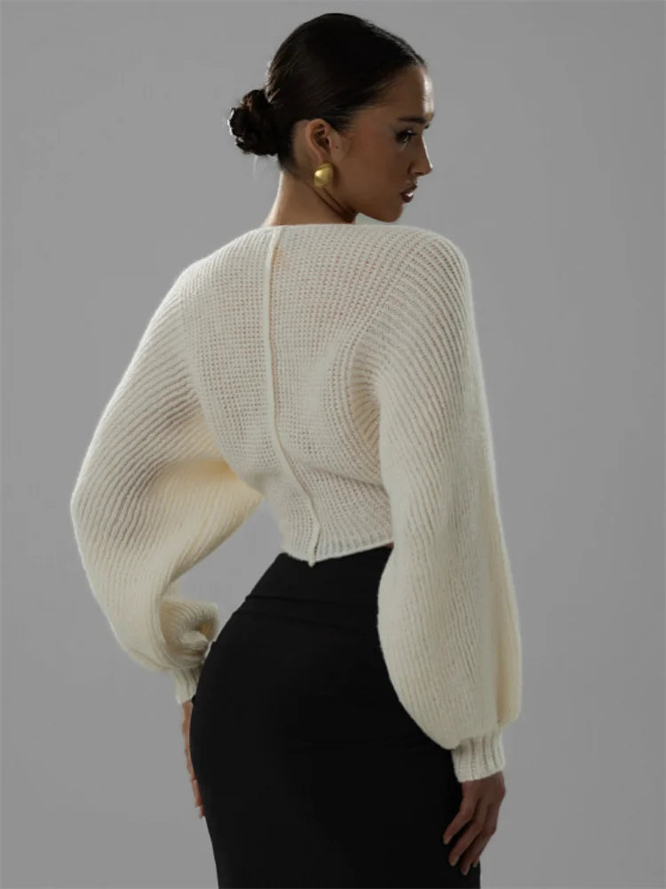 Frappe Knit Crop Sweater