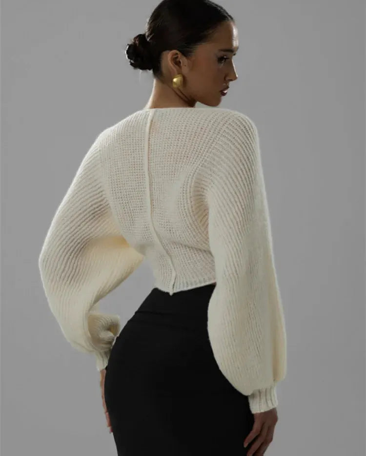 Frappe Knit Crop Sweater