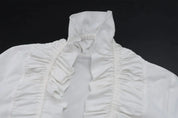 Deep V-neck Ruffles Crop Top