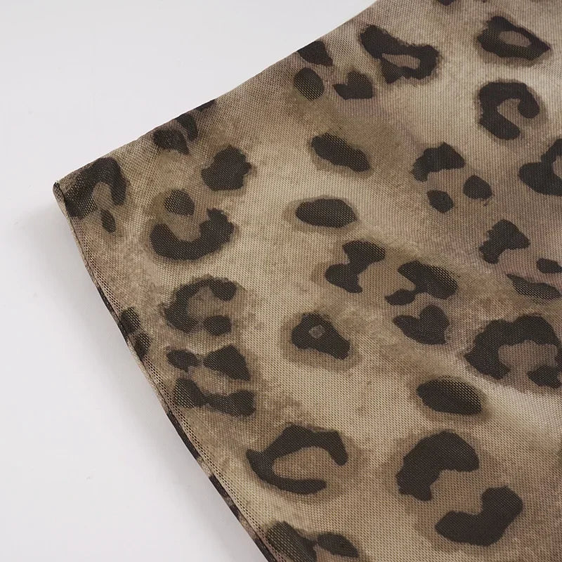 Leopard & Lace Midi Skirt
