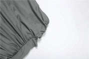 Charcoal Draped Maxi Skirt Set