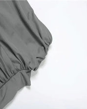 Charcoal Draped Maxi Skirt Set