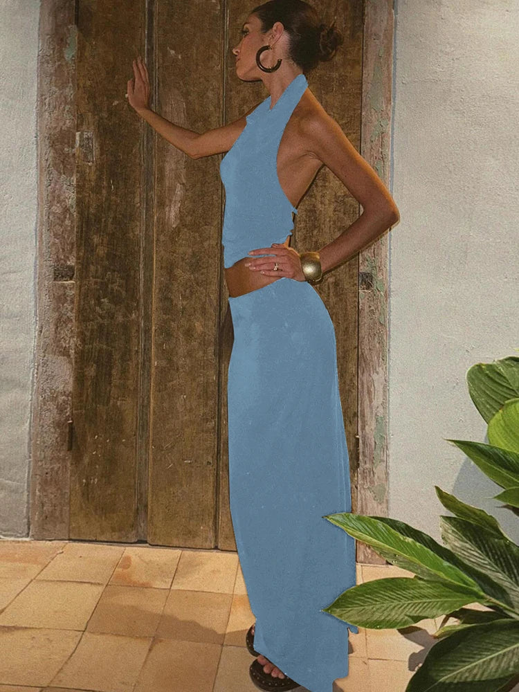 Bora Bora 2 Piece Halter Skirt Set