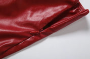 Rouge Faux Leather Set