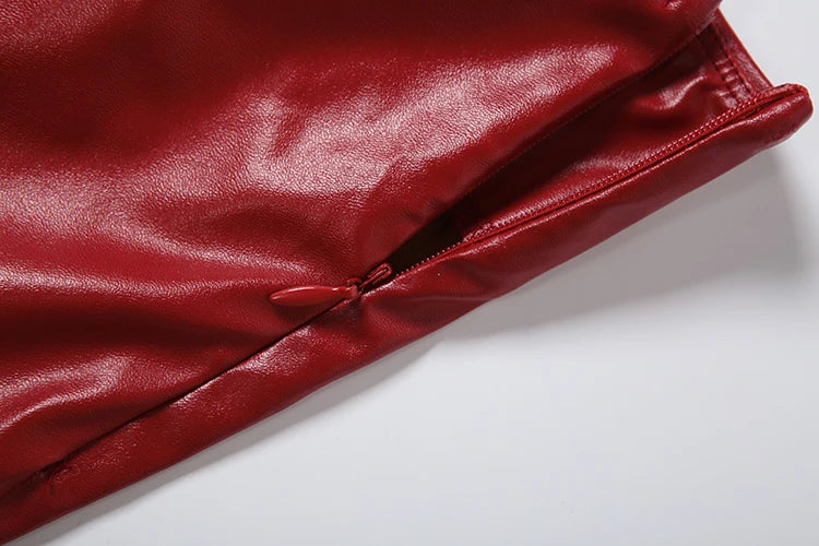 Rouge Faux Leather Set