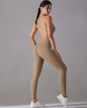 Racerback Zip Up Jumpsuit