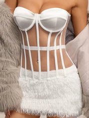 White Fishbone Corset