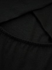 Criss Cross High Neck Knit Top