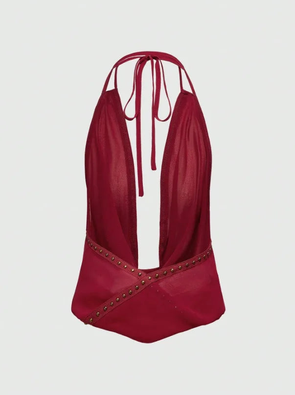 Cow Neck Halter top