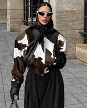 Cropped Cow Hyde Jacket