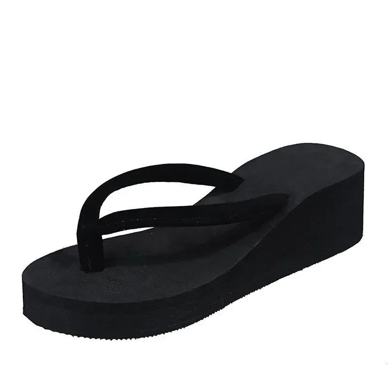 Black Flip Flop Wedges