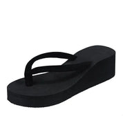 Black Flip Flop Wedges
