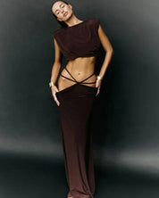 Mocha Mami Skirt Set