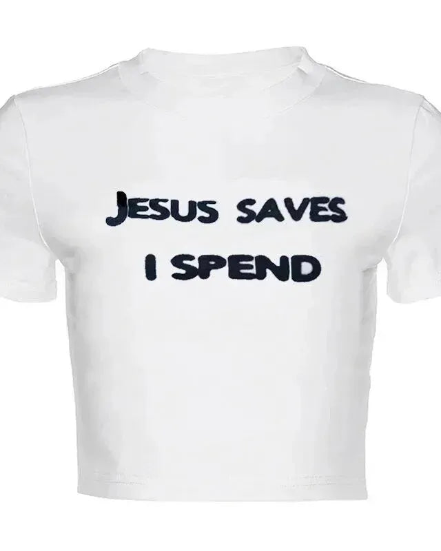 Jesus Saves I Spend Baby Tee