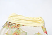 Butter Yellow Floral Mini Skirt Set