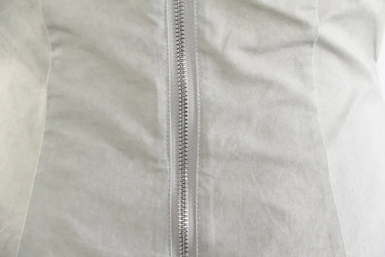 Off White Asymmetric Strapless Top