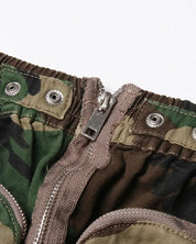 Zip Up Cargo Midi Skirt