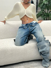 Frappe Knit Crop Sweater
