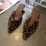 Plush Faux Fur Mules