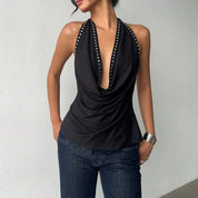 Cow Neck Halter top