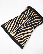 Zebra Striped Tube Dress