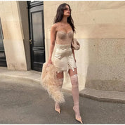 Lace Bandage Mini Skirt