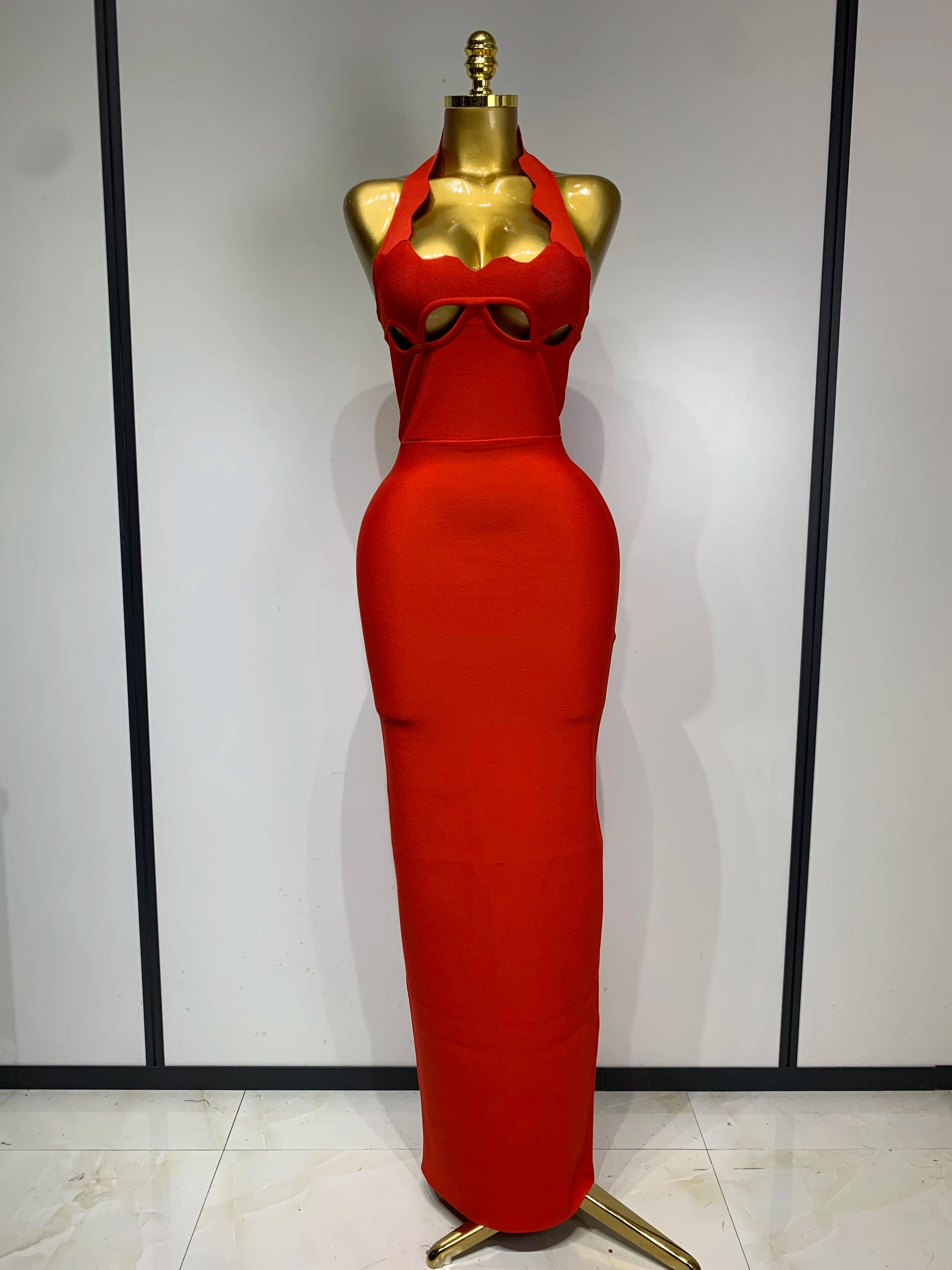 Halter Neck Bandage Dress