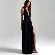 Deep V Maxi Dress