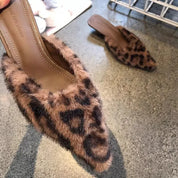 Plush Faux Fur Mules