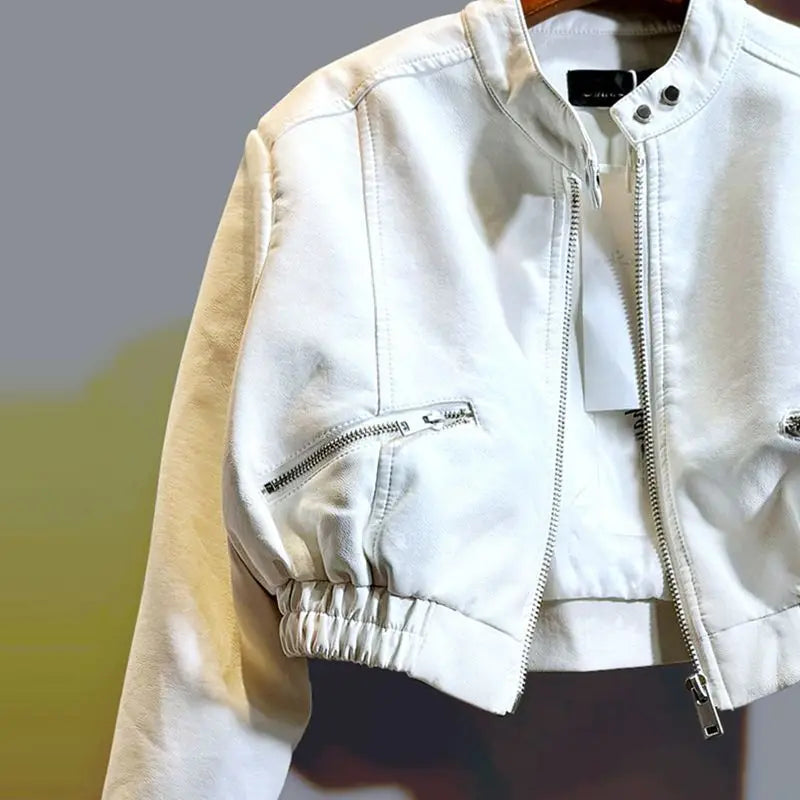 Cropped Motorcycle Jacket