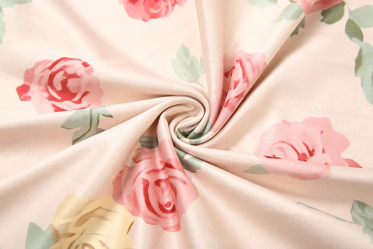 Rose Ruched Midi Dress