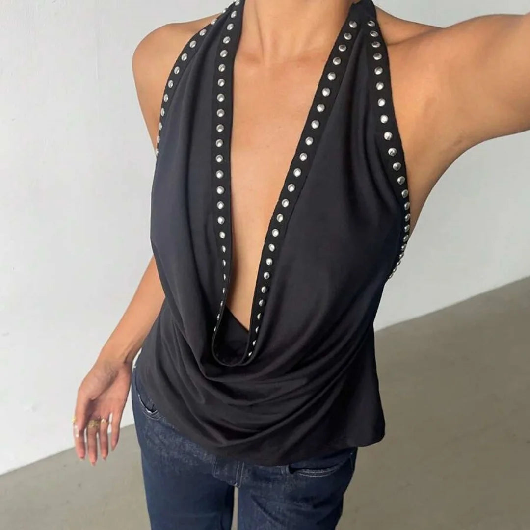 Cow Neck Halter top