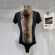Faux Fur Bodysuit