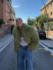 Fluffy Faux Fur Coat