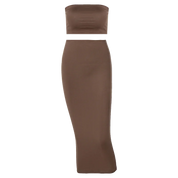 Tube Top Midi Skirt Set