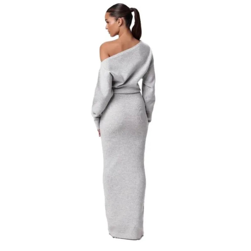 Slouched Off Shoulder Maxi Dress
