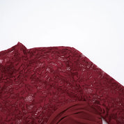 Barely There Lace Panel Skirt Set