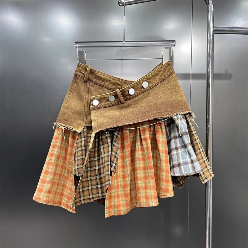 Patchwork Mini Skirt