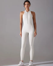 Racerback Zip Up Jumpsuit