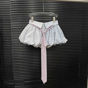Striped Flare Skirt