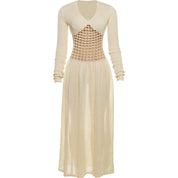 Knit V-Neck Maxi Dress