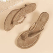 Suede Thong Sandals