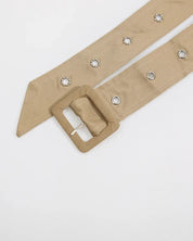 Khaki Trench Midi Dress