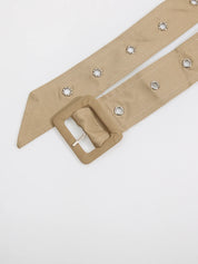Khaki Trench Midi Dress