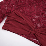 Barely There Lace Panel Skirt Set